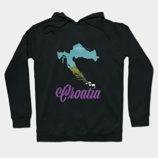 Croatia Map Hoodie